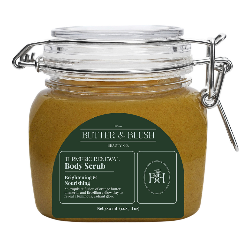 Turmeric Renewal Body Scrub with Orange Butter & Turmeric Extract (380 ml airtight jar)