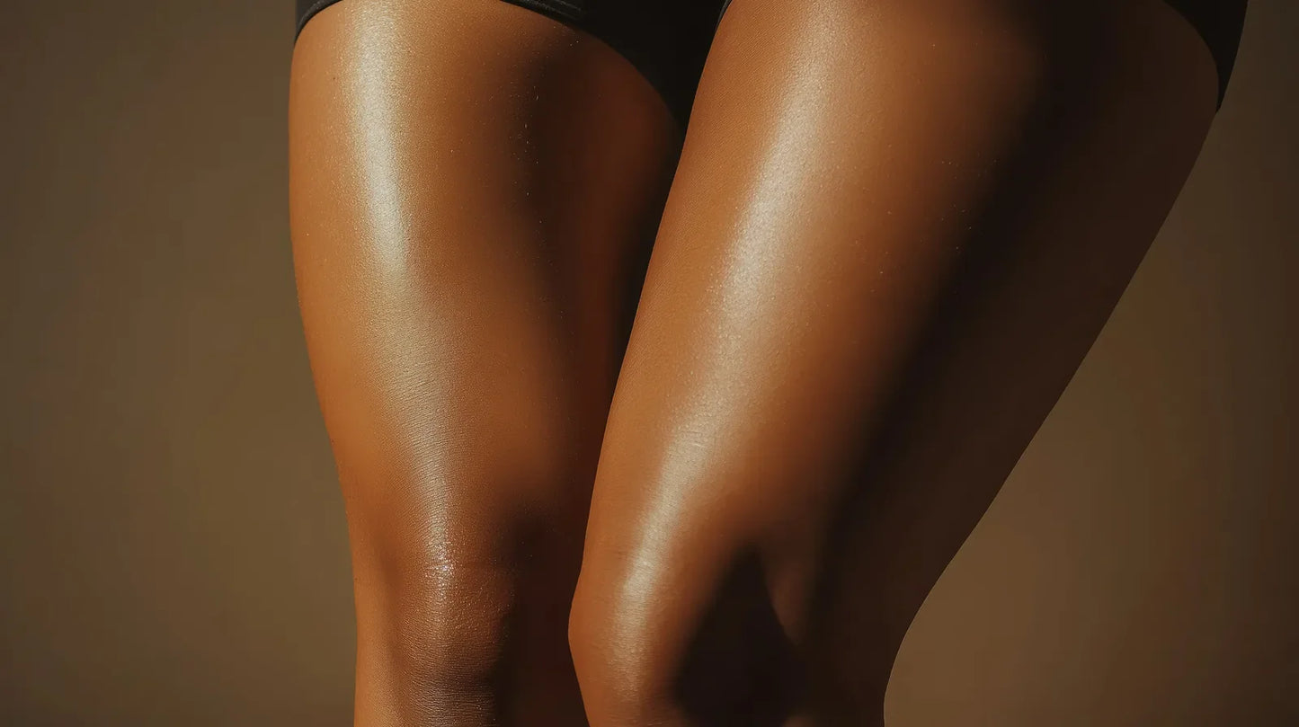 Bare legs in warm low evening light
