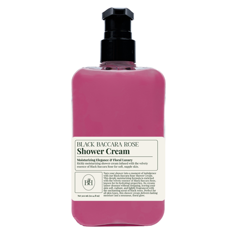 Black Baccara Rose Shower Cream with Olive & Castor Oil