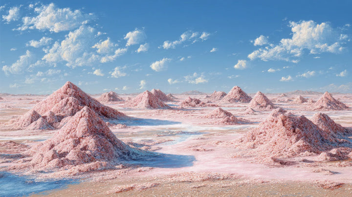 Pink Himalayan Salt, source of Sodium Chloride in Cheeky & Sultry Goddess Body Scrub
