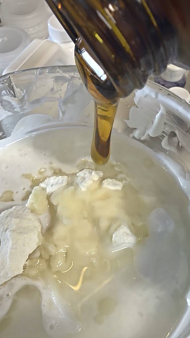 An active added during the cool-down phase of a batch of Moonlit Cocoon Night Cream